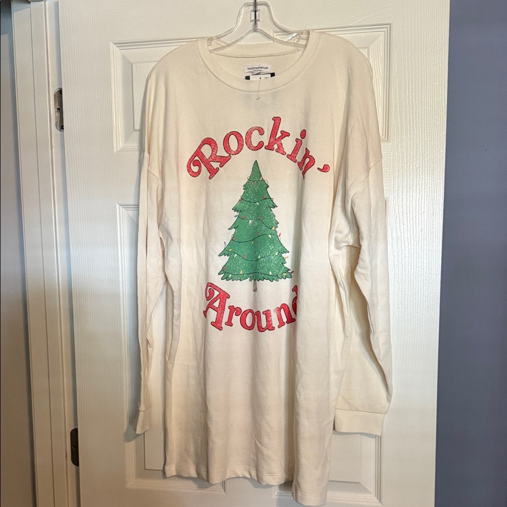 Off-White Long Sleeve Christmas T-Shirt